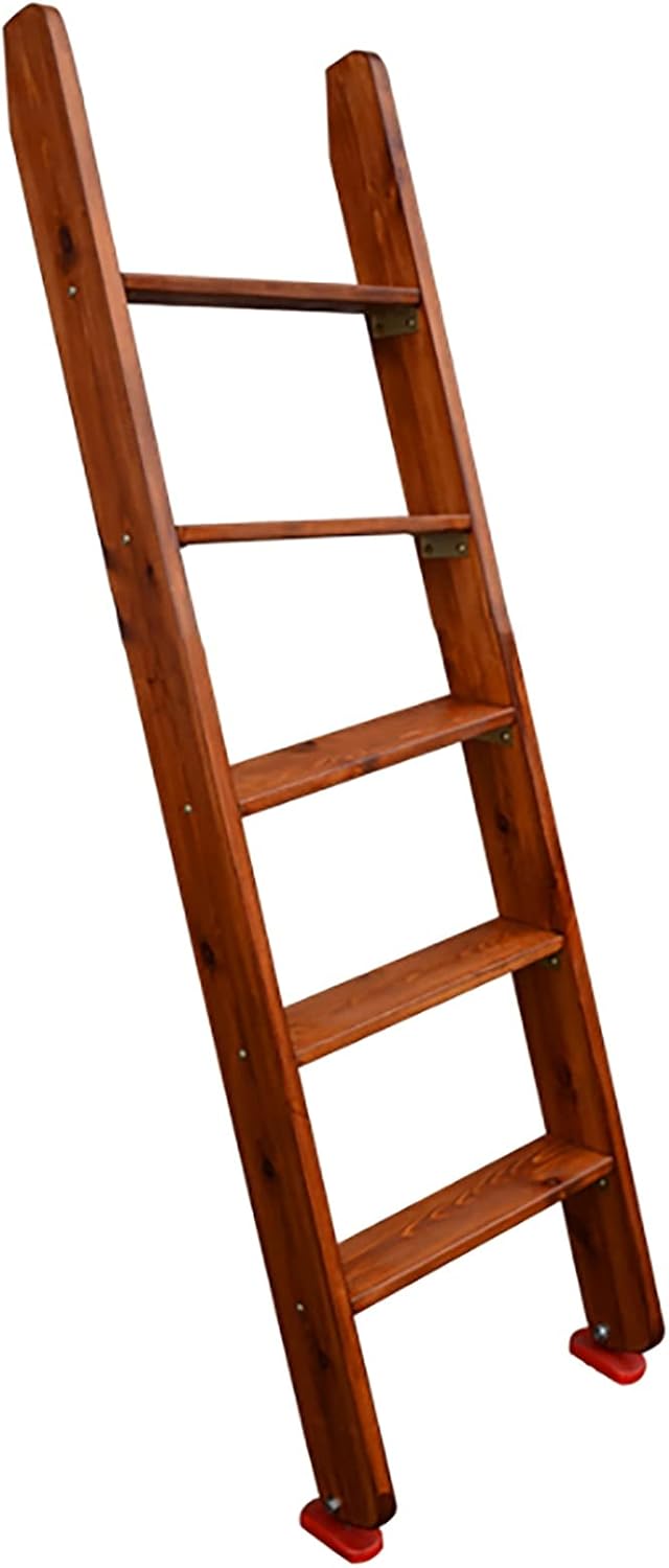 Bed Ladder Wooden Vintage Bed Ladder, Heavy Duty Non-Slip Floorstand Loft Bed Ladder with Rubber Foot Pads, for Bunk Bed College Dorm Bunk Bed Ladders (Size : HIGH 150 cm/59 inch)