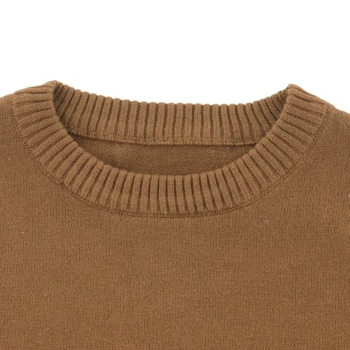 Toddler Boys Girls Crewneck Cable Knit Sweaters Kids Long Sleeve Chunky Pullover Tops 18 Months-8 Years2