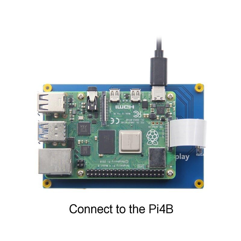 VIDOO IPS Dotykowy Ekran MIPI DSI Wyświetlacz Kompatybilny z 4B/3B/2B 3B Retropie Gry-4.3 inch