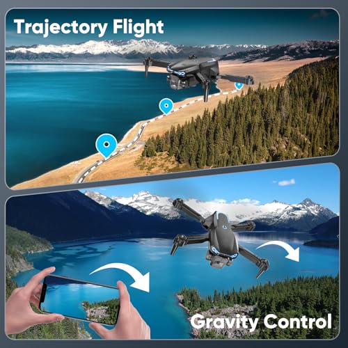 X-shop Foldable Drone with 1080P HD Camera for Beginners & Adults, FPV Live Video, One Key Start, Altitude Hold, 3D Flips, Gesture Selfie, 3 Speed Modes, 2 Batteries - Image 5