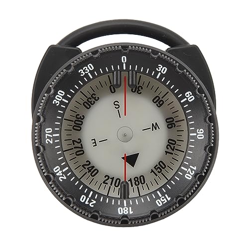 Dive Compass, 50M Underwater Diving Compass Waterproof Dive Wrist Compass Luminous Magnetic Scuba Compass for Outdoor Sports Diving, Sailing, Hiking, Survival Emergency (04)