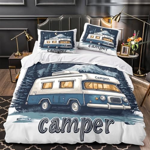 Housse de couette camping-car fermeture éclair pour lit single
