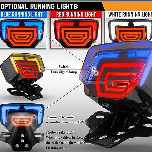 Luzes traseiras de motocicleta – Luzes de freio de motocicleta | Luz traseira de parada de freio uni