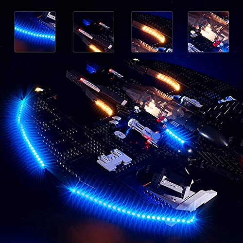 KCGNBQING LED-Beleuchtungsset für Lego Batwing, kompatibel mit Lego 76161. Bausteinmodell Puzzle-Baugruppe (Color… – Bild 4