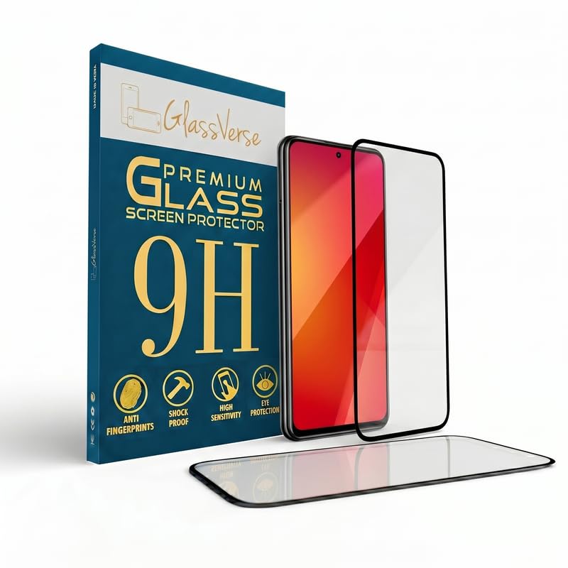 GlassVerse® 9H Tempered Glass For lava AGNI 4 (Pack Of 2) with Free Installation Kit. Full screen Coverage - 6.67 inch
