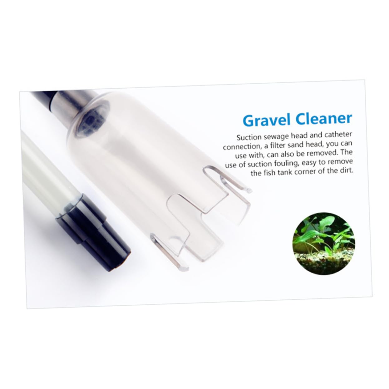 Happyyami Fish Tank Pump Battery Operated Water Changer Aquarium Vacuum Gravel Small