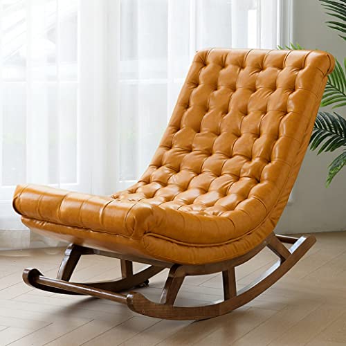 Mecedora reclinable Mecedora, sillón reclinable, Mecedora de Cuero y Tela, sillón reclinable, para Sala de Estar, guardería, Dormitorio, salón, Oficina