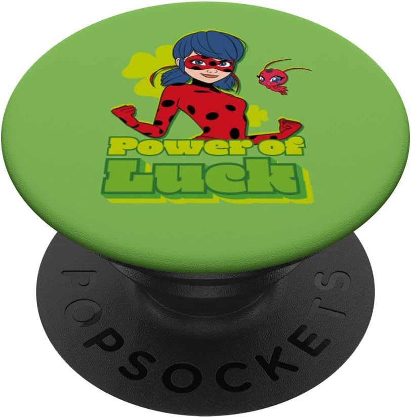 Miraculous St Patrick's Day Ladybug Power of Luck PopSockets Swappable PopGrip