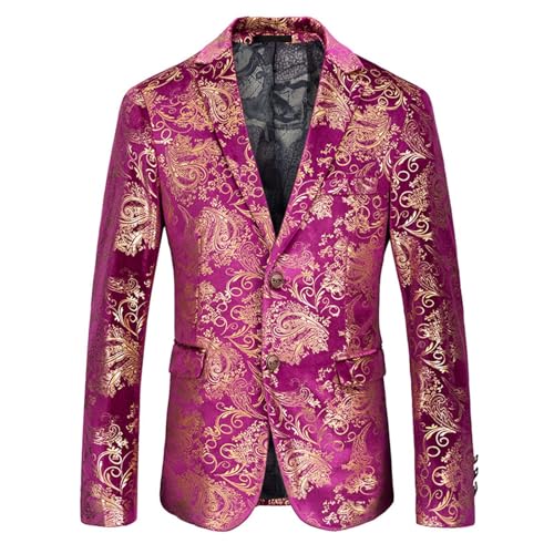 Costume décontracté homme rose XXL ensemble veste pantalon tendance