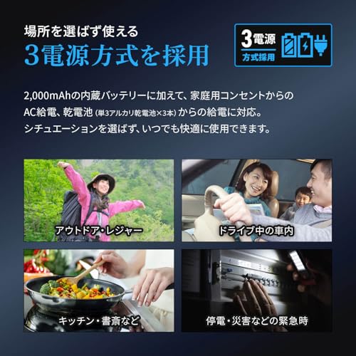 ROOMMATE ポータブルラジオ 携帯テレビ 4.3インチ TDP-A014-AKPKTVR43 の商品画像 5