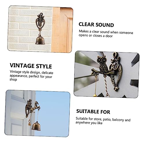 DOITOOL 2 peças Campainha de animal Campainha de parede de latão Campainha de Parede Jardim Sino de