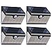 Produktbild Solarleuchte für AußenErweiterte Version 4 Stück28 LED 2000mAh Solar Beleuchtung Wasserdichte 270° Weitwinkel Solarlampen mit Bewegungsmelder Solarlicht für Garten, Zaun, Balkon - Kaltweiß 6000K