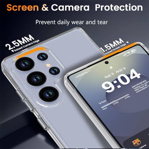 Image of REALCASE Silicone Samsung S26 Ultra 5G Back Cover Case, Scratch Resistant Protective Crystal Clear Transparent Shock Proof Bumper Back Cover Case for Samsung Galaxy S26 Ultra 5G