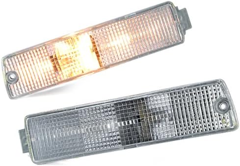 One Pair Clear Big Bumper Indicator Lights Lamp For Volkswagen 1990 1991 1992 VW Golf Mk2 GTI 8V GTI 16V GTD G60 Syncro & Country Parts Number 1J5 853 666 C & 1J5 853 665 B