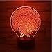Produktbild 3d Aninmal Nachtlicht, 3d Illusion Lampe 16 Farbe Swich Mit Fernbedienung Für Wohnzimmer Bett Zimmer Bar Geschenk Spielzeug Pfau