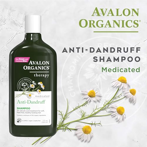 Image of Avalon Organics All Natural Dandruff Therapy Shampoo, 11 Fl Oz (Pack of 6)