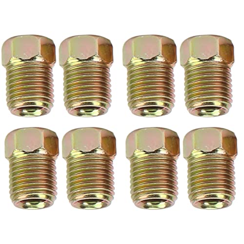 Kit de conexões de linha de freio, 12X 3/8in-24 Rosca 4-Union 8-Nut Brass Universal para tubo de 3/1