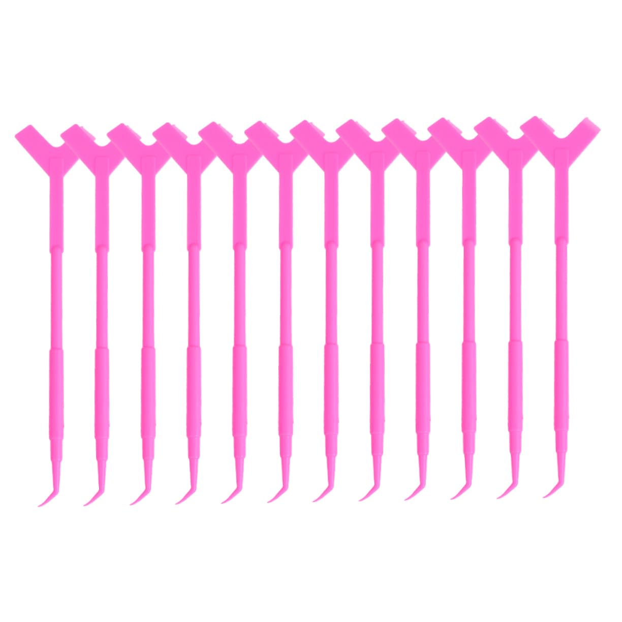 MUSISALY 12pcs Separator Brush Set Y-Shaped Brush for Eyelash Perming Easy to Use Clean