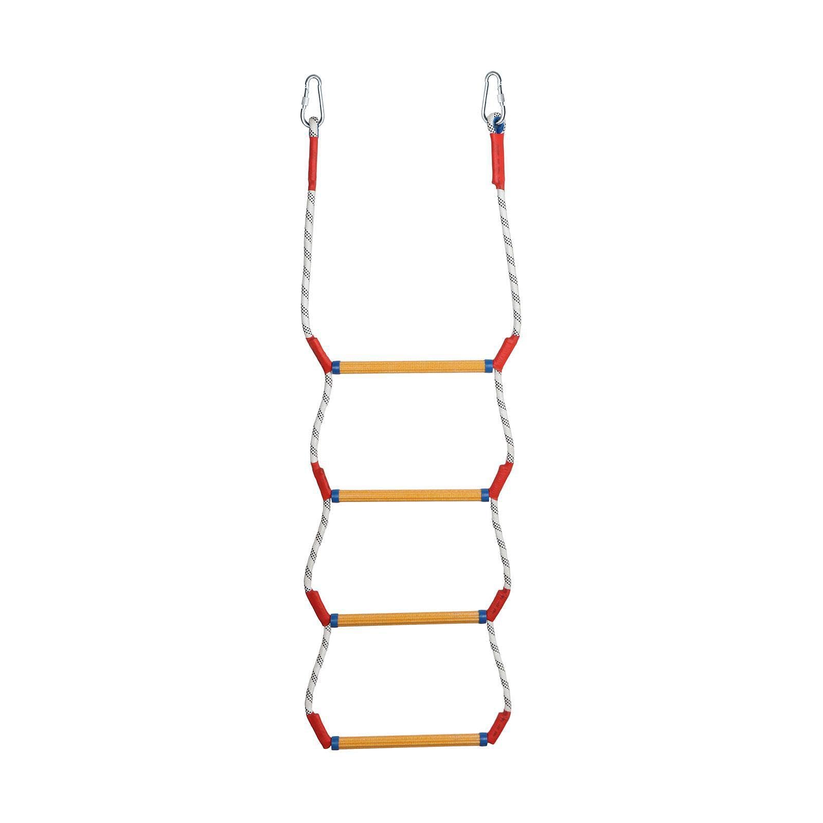Sichere, leichte Bootsleiter aus Seil für Schlauchboote mit einfach zu bedienenden Sprossen für ein komfortables Einsteigen. Geeignet für Pontonboote, Angelboote und, Vier Reifen, 30 x 25 cm
