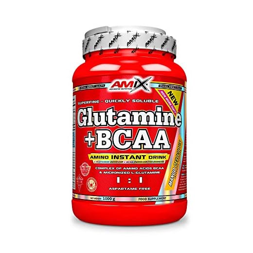 Amix - Glutamina + Bcaa - Suplemento Alimenticio - Mejora del Rendimiento - Contiene Aminoácidos Bcaa - Glutamina en Polvo - Nutrición Deportiva - Sabor a Lima / Limón - Bote de 1 Kg