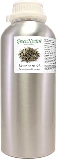 Lemongrass Essential Oil – 32 fl oz (946 ml) Aluminum Bottle w/Plug Cap – 100% Pure Essential Oil – GreenHealth