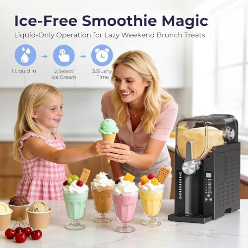 NEOISM Slushie Machine for Home, No Ice Needed Ice Cream Maker, Black - 3