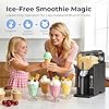 Slushie Machine, No Ice Needed Slushy Maker for Home, Real-Time Temp Display, Frozen Drink Maker with 6 Preset Programs for Ice Cream, Frappés, Milk Shake and More, Black, 1 Pack+3Modes