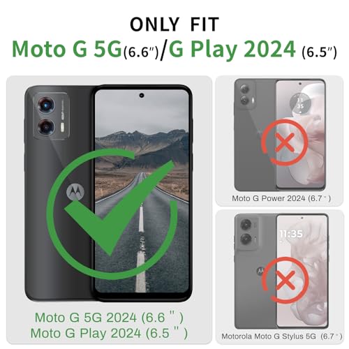 SUANPOT for Motorola Moto G 5G 2024/G Play 2024 Wallet case with RFID Blocking Credit Card Holder,Flip Book PU Leather Protective Cover Women Men for Moto G 5G 2024/G Play 2024 Phone case Light Coffee by SUANPOT - Used condition - Image 2