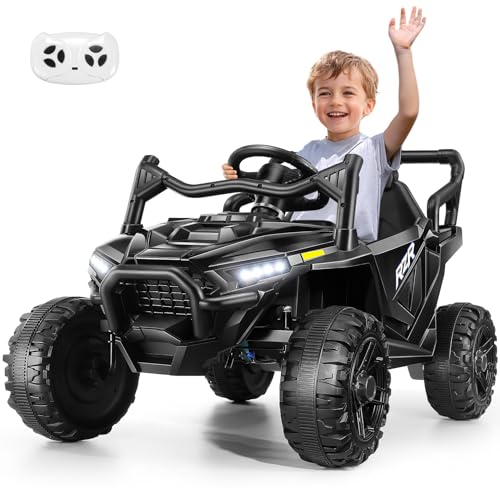 Hikole 24 Volt Ride On Toys for Boys,24V UTV Power Wheels with Remote Control for Parent,2WD/200W*2 Electric Car for Big Kids Gift,3 Speeds,Soft Start Shock,Bluetooth,Led Lights,Safety Belt