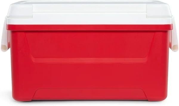 Igloos 48-Quart Hard-Sided Ice Chest Cooler with Swing-Up Handles, Quick-Access & Ultratherm Insulation for Camping, Tailgating, Beach & Outdoor Adventures