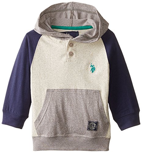 U.S. Polo Assn. Boys' Color-Block Hooded Henley