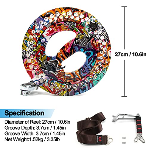 9Km Dwlife 10.6In Kite Reel Winder With Shoulder Strap, Aluminum, Ratchet Lock Brake, Smooth Rotation Ball Bearing, Line-Guide, Large Single Line Kite Flying (Multi-Color) #TOP1