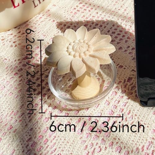 Difusor aromático eléctrico de madera con piedra natural miniatura 2