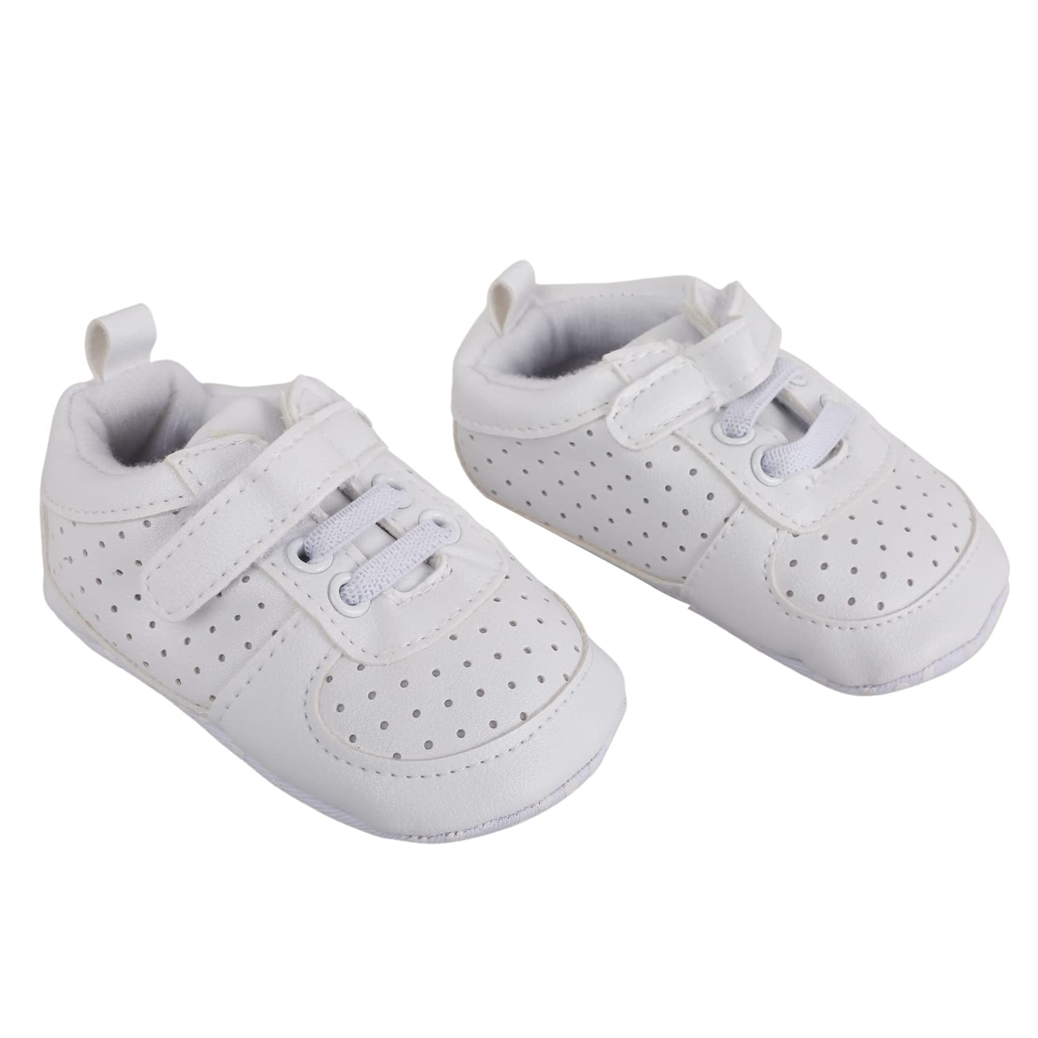 BabyMoo Comfortable & Breathable Baby Unisex Booties | Cozy Fleece Infant All Seasons Footwear Matte White Sneakers 0-6M (B09N8MBTKF) Amazon Price History, Amazon Price Tracker
