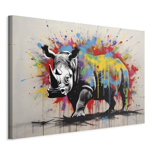 murando Tableau decoration murale Banksy 120x80 cm - 1 partie decoration chambre salon art impression sur toile moderne tableaux deco mural - Abstraction...