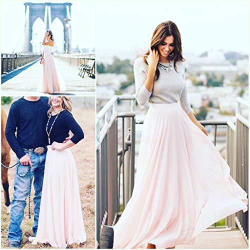 EllieHouse Full/Ankle Length Wedding Long Bridesmaid Chiffon Skirt for Women3