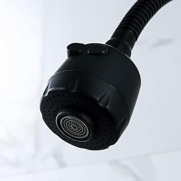 Faucet Sprayer Attachment 2 Spray Modes Full Stream/Mist, Tool-Free Installation, Clog-Resistant Nozzles for Kitchen/BathBlack