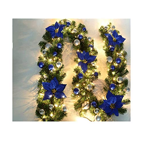 Guirlande de Noël artificielle 2,7m pré-éclairée pour simplifier votre déco extérieure