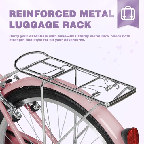 Max4out Beach Cruiser with Rattan Basket