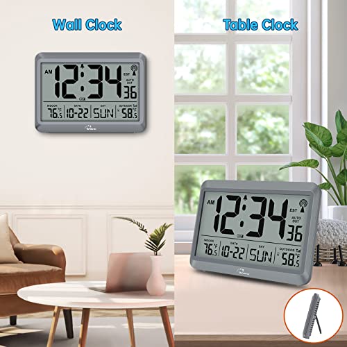 Wallarge Atomic Clock With Indoor Outdoor Temperature thumb #4