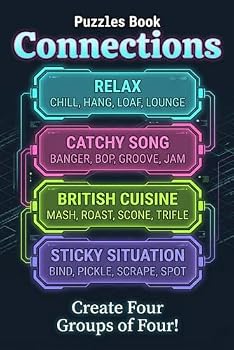 Connections Puzzles Book: A challenging game to generate four groups of four words that share something in common, Puzzles and Solutions.