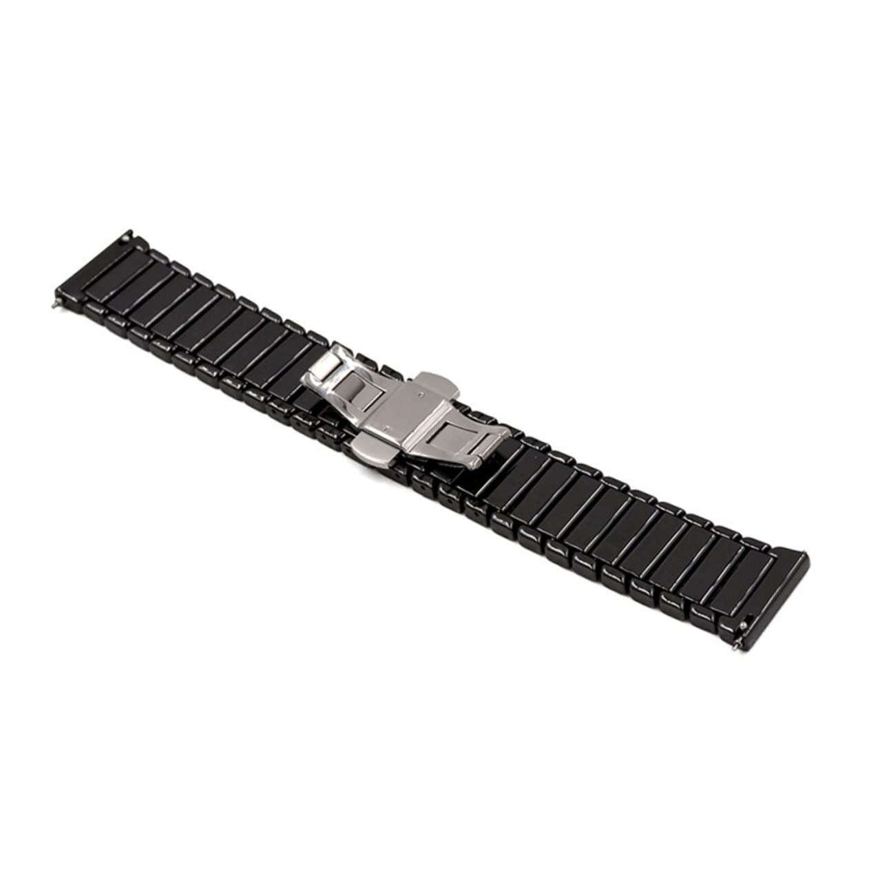 Artibetter Cinturino Orologio Ceramico 22mm Nero per Watch 1/2/2s | Fibbia in Metallo, Sostituzione per Smart Watch, Profilo Elegante Unisex