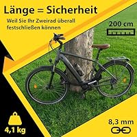 KOHLBURG Sicherheits- Kettenschloss 2m extra lang, zertifizierte Sicherheit – Ansicht 4