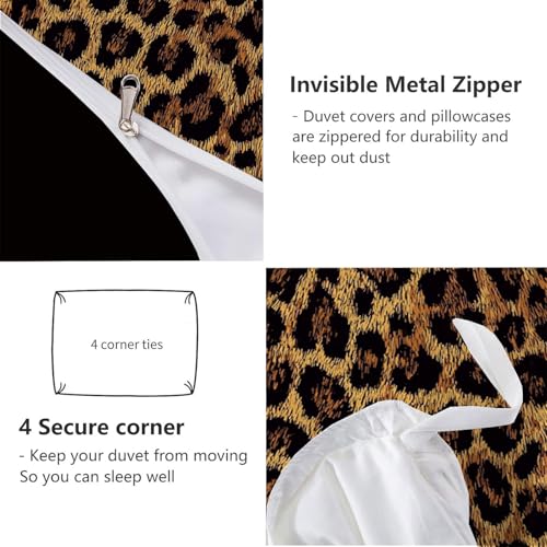 Parure de lit léopard 3 pièces pour une chambre cocooning