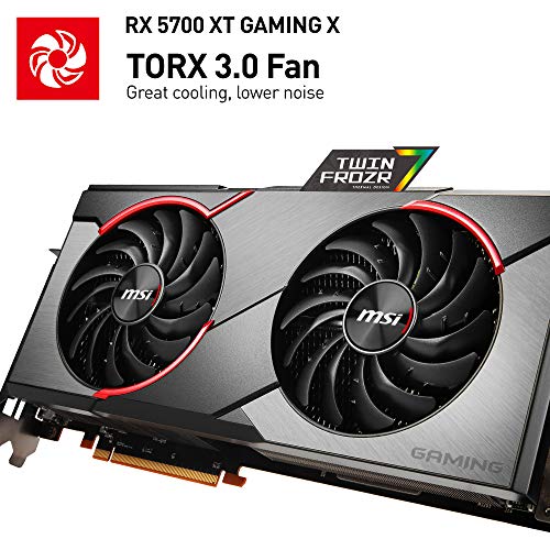 MSI Radeon RX 5700 XT Gaming X - Scheda grafica con tecnologia NAVI 8 GB DDR6 (clock fino a 1980 Mhz, 256 bit, 14 Gbps), Ventole Torx 3.0, RGB Mystic Light, Afterburner Overclock Utility