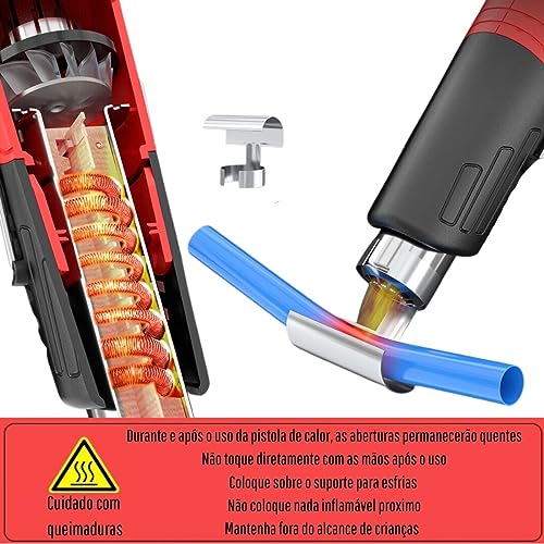 Soprador De Ar Quente Soprador De Mão Mini Soprador De Ar Ferramenta De Ar Quente Portátil Kit Elétr