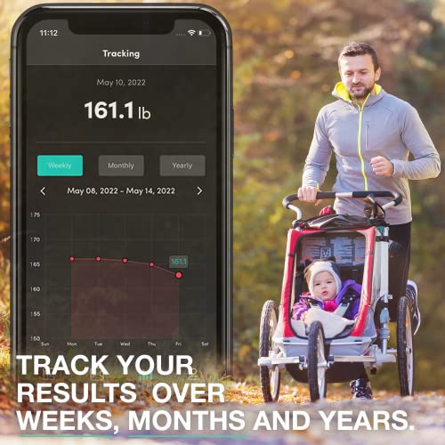 Korehealth Korescale G2 - Smart Scale For Body Weight | Home Bathroom Scale Tracks Bmi, Muscle Mass, Body Liquids And More | Weight Scale With Bluetooth App | Digital Scale With Led Display (Black) #TOP5