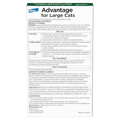 Advantage Topical Cat Flea Treatment and Prevention for Large Cats Over 9 lbs. | Apply Flea Drops Monthly | 2 Treatments - Image 3
