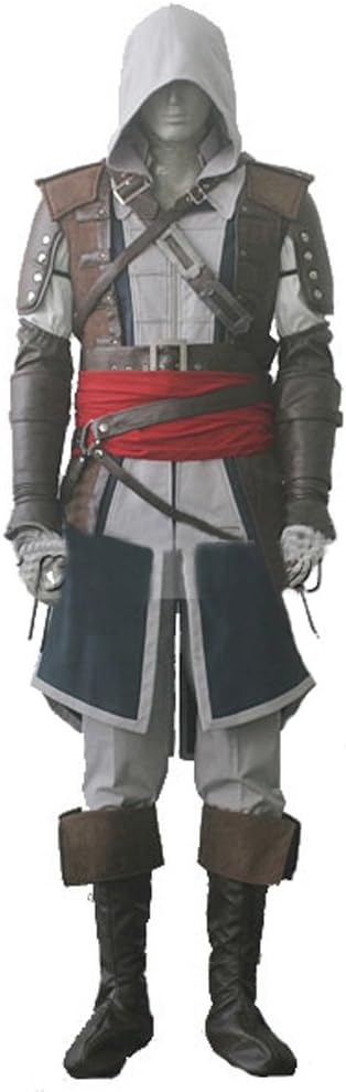 Men's Assassin's Creed 4 Edward Cosplay Costume (Contain:Cloak) XL