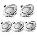 LED Spots Encastrables Orientable Rond 5W Ultraslim Blanc Chaud 3000K 470LM 230V IP44 éclairage plafond encastré pour salle de bain, Cuisine, Salon, Couloir (lot de 5)